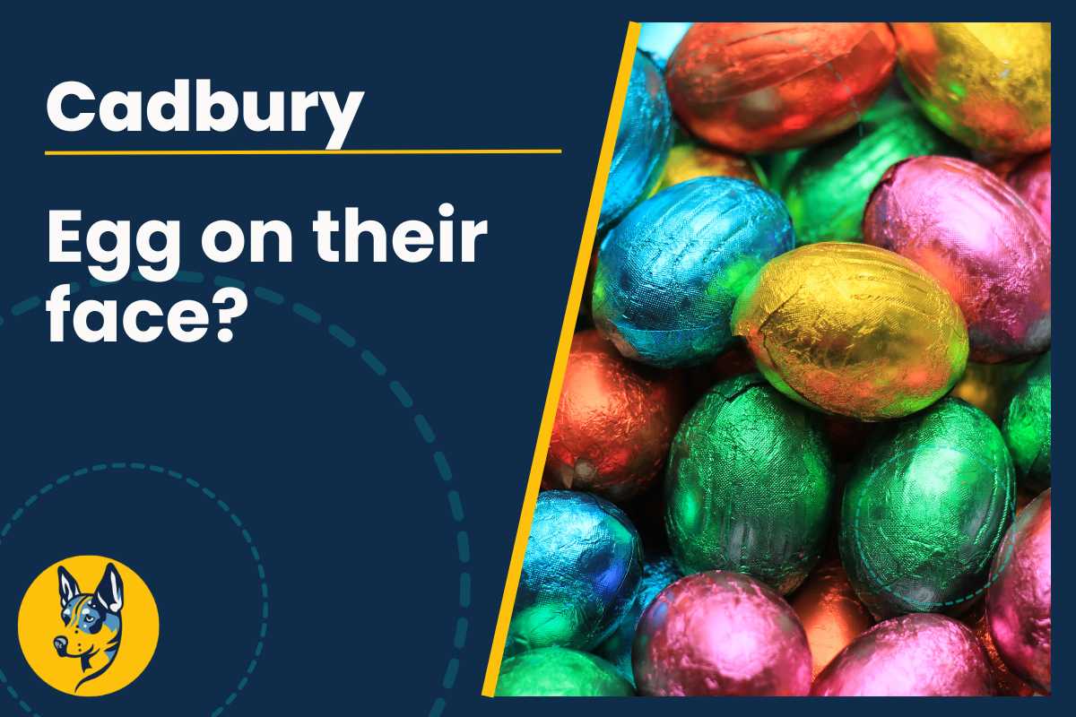 Cadbury Egg on their face: colourful chocolate Easter eggs wrapped in foil